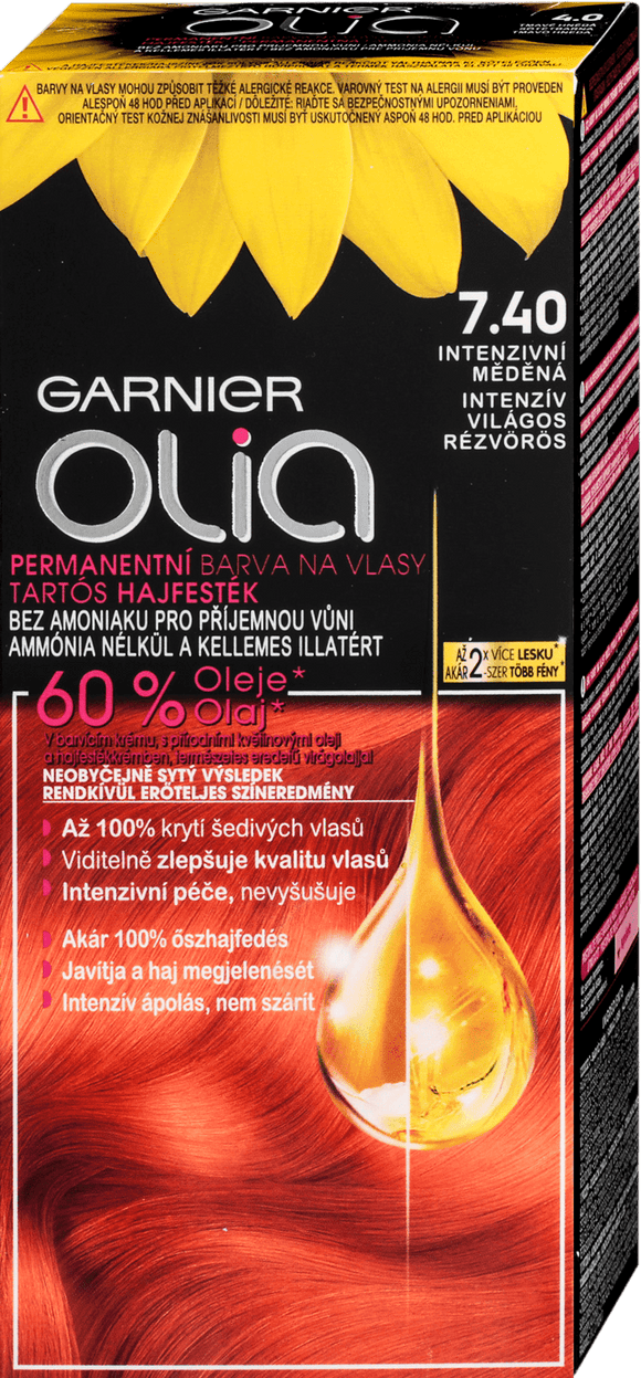 Garnier Olia hair color 7.40 Intensive Copper