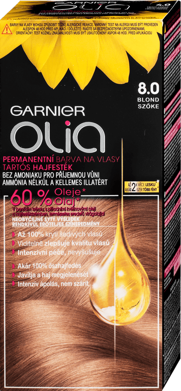 Garnier Olia hair color 8.0 Blond