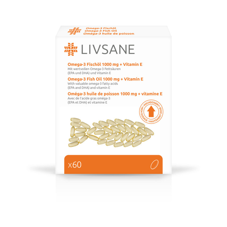 LIVSANE Omega 3 + Vitamin E high dose 60 pcs