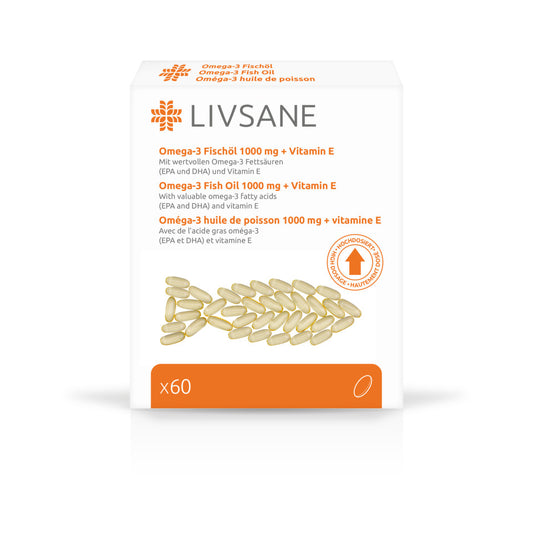 LIVSANE Omega 3 + Vitamin E high dose 60 pcs