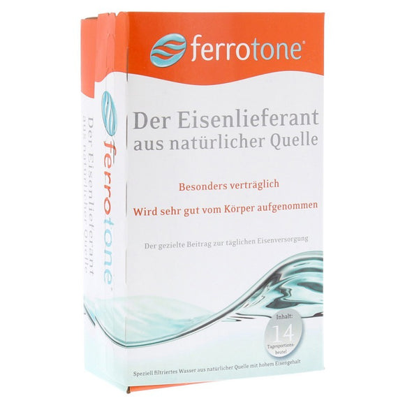 Ferrotone 100% natural liquid source of iron 14 bags x 20ml