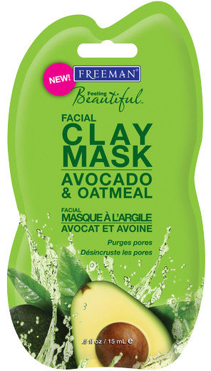 FREEMAN face mask clay avocado & oatmeal 3 x 15ml