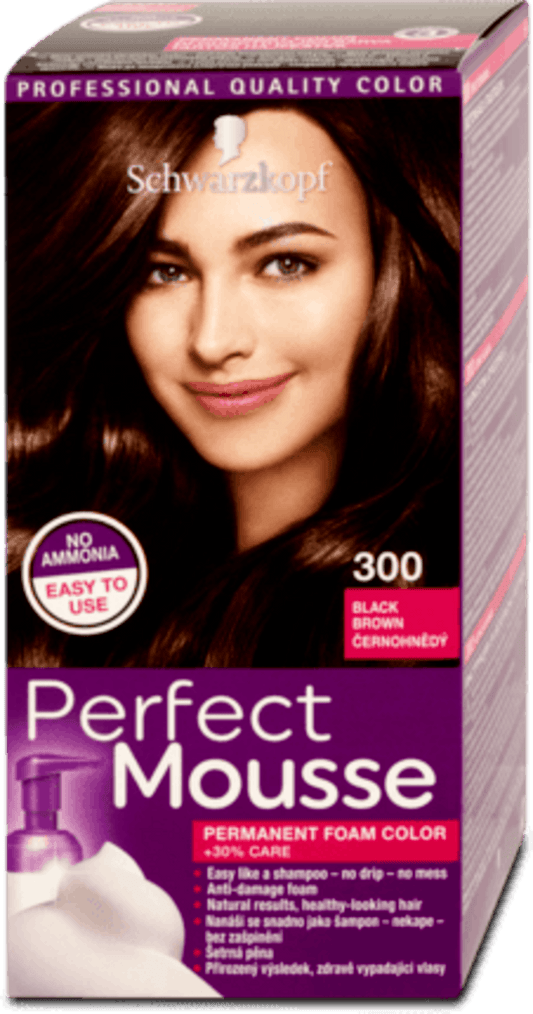 Schwarzkopf Perfect Mousse hair color Black-brown 300, 92.5 ml