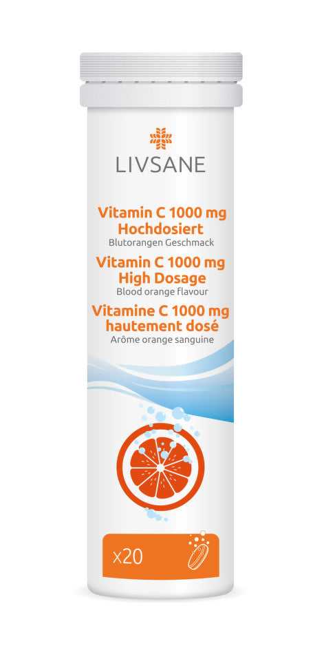 LIVSANE Effervescent tablets Vitamin C 1000mg 20 pcs