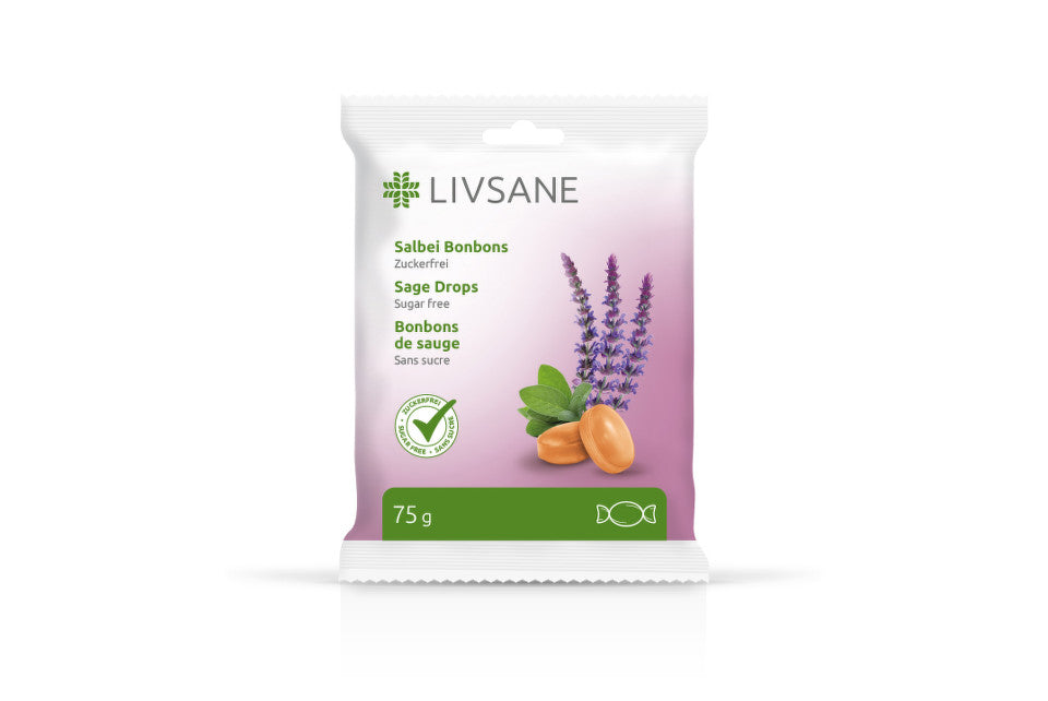 LIVSANE Herbal candies with sage vitamins 75 g