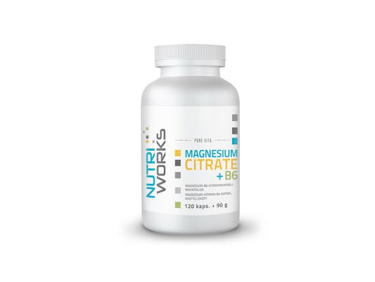 NUTRIWORKS Magnesium Citrate + B6 - 120 capsules