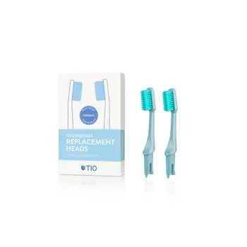 TIO Toothbrush Replacement head Medium 2 pcs ice blue