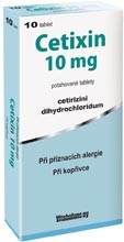 CETIXIN 10mg against allergy - 10 tablets