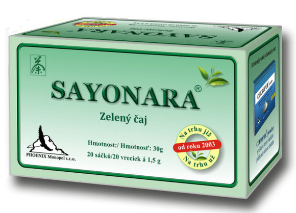 Sayonara green tea 20x1.5g infusion bags