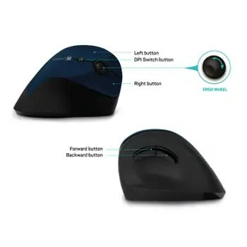 Connect IT CMO-2700-BL ergonomic vertical mouse blue