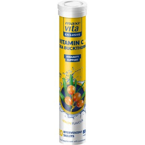 Maxivita vitamin C + sea buckthorn with lemon flavor, 20 effervescent tablets
