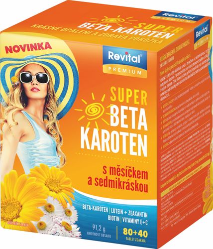 Revital Super Betakaroten with marigold and daisy 80 tablets + 40 FREE