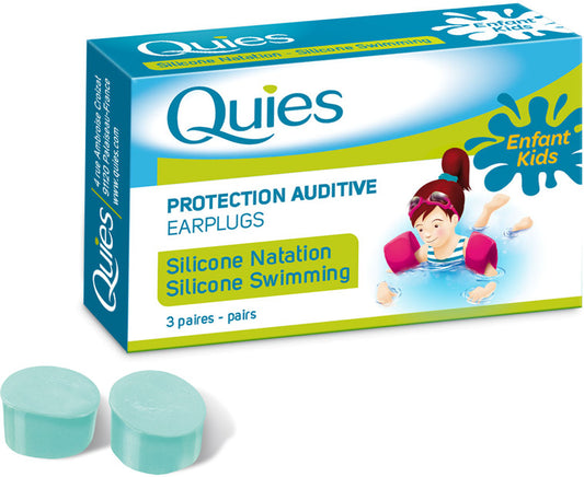 Quies Silica earplugs KIDS 3 pairs - swimming