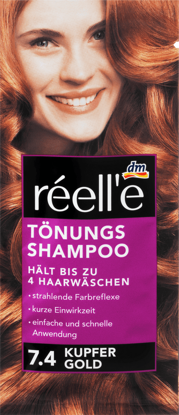 réell'e 7.4 tinted gold shampoo, 3-pack x 14 ml
