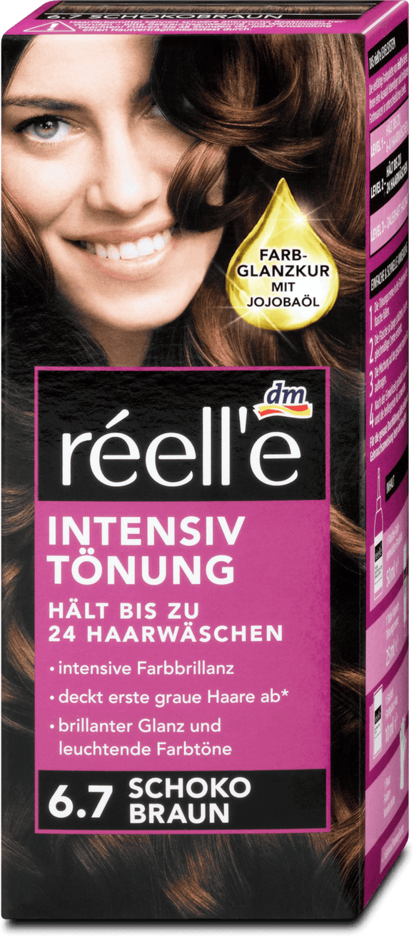 réell'e intensive toning hair color 6.7 brown, 85 ml