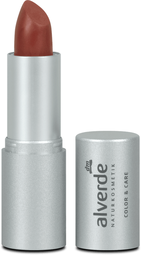 alverde NATURKOSMETIK Color & Care Lipstick 27 Simply Brown, 4.6 g