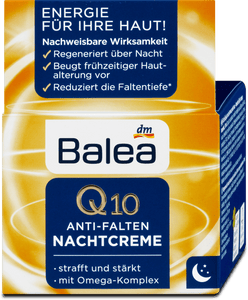 Balea Q10 Night Wrinkle Facial Cream, 50 ml