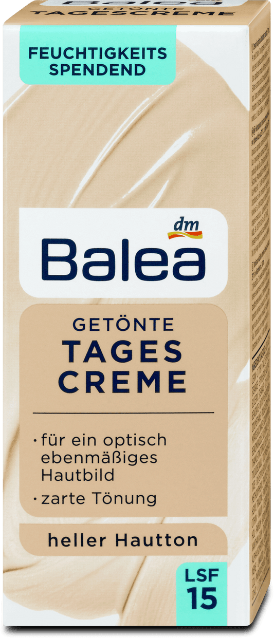 Balea toning cream moisturizing OF15 light shade, 50 ml
