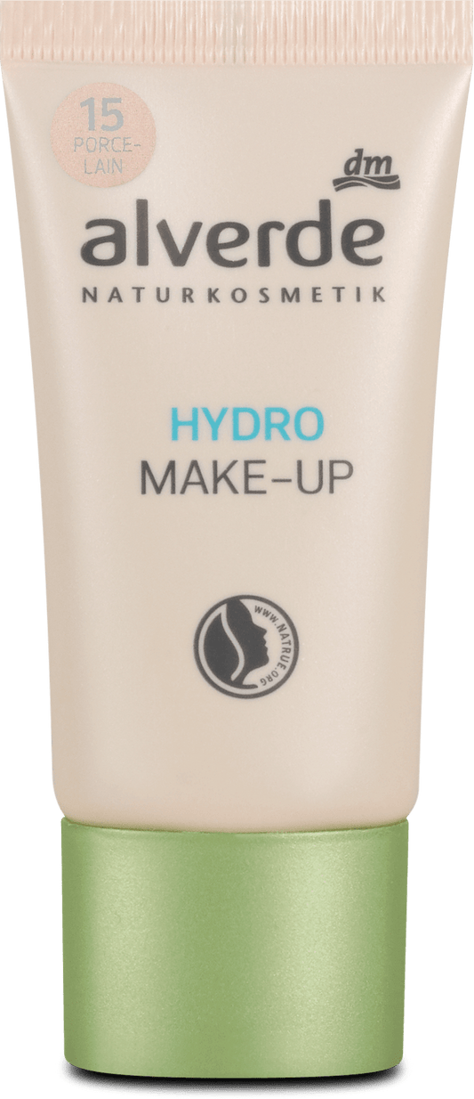 alverde NATURKOSMETIK Moisturizing Makeup 15 Porcelain, 30 ml