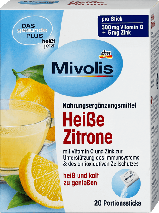 Mivolis hot drink - lemon, 20 sachets