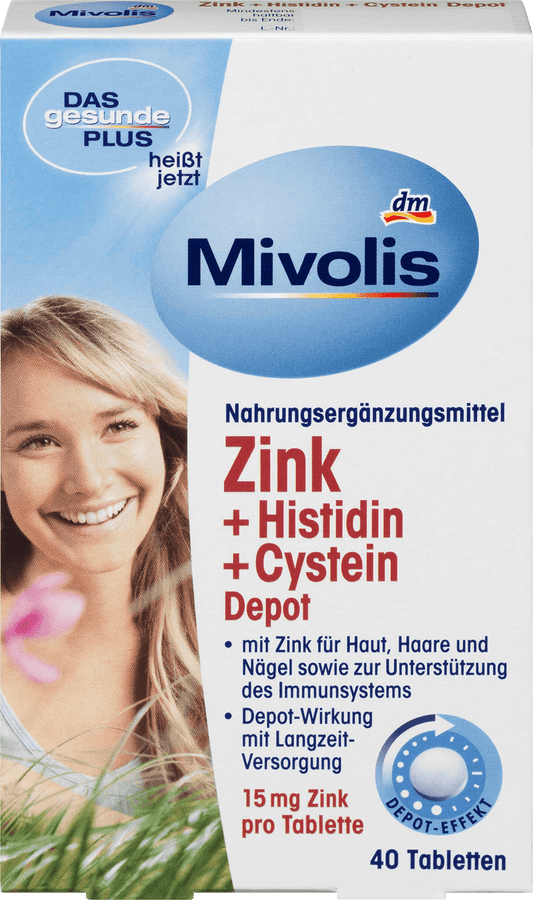 Mivolis zinc, histidine, cysteine, 40 tablets