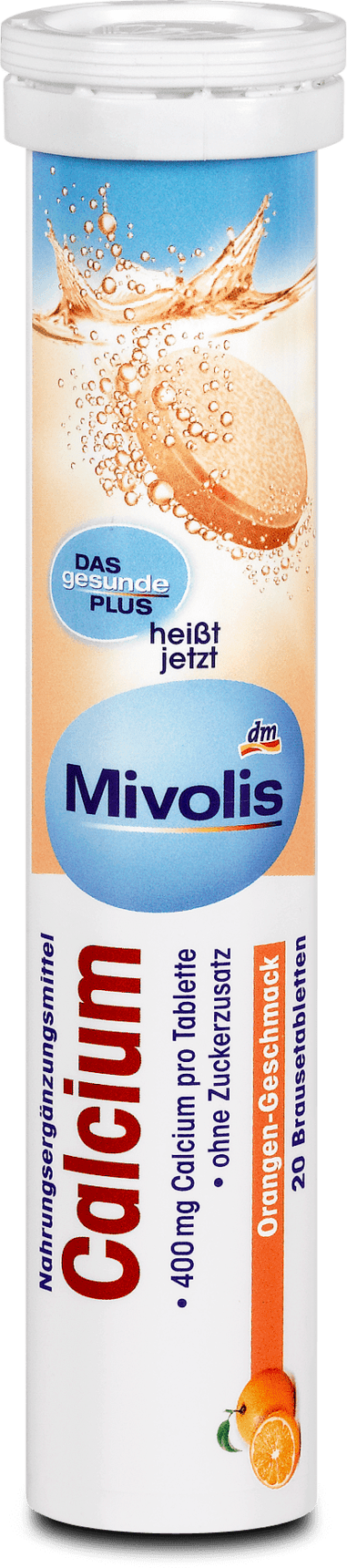  Mivolis Calcium effervescent Tablets - Dietary Supplements 4  Packs x 20 pcs