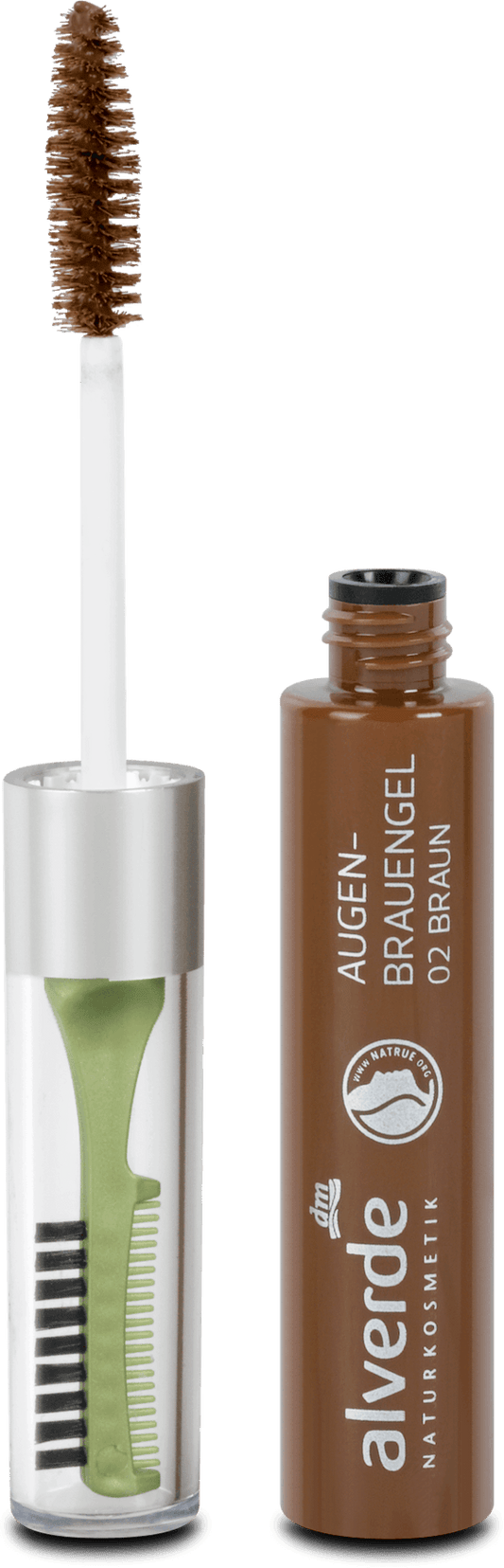 alverde NATURKOSMETIK eyebrow gel 02 Brown, 6 ml