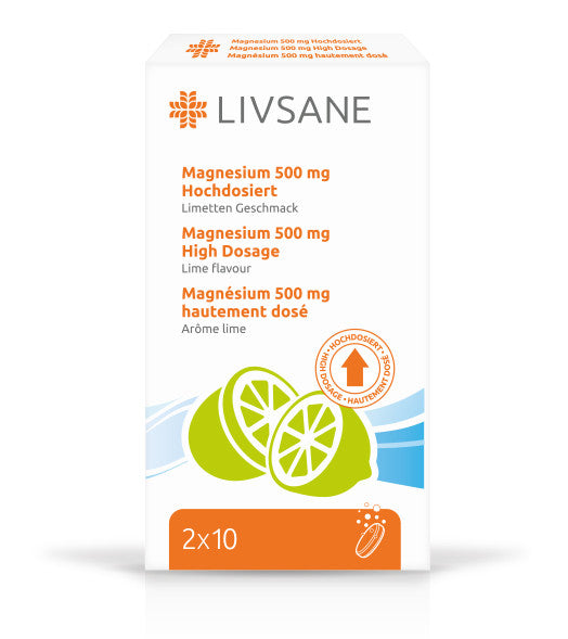 LIVSANE Effervescent tablets Magnesium 500mg 20 pcs