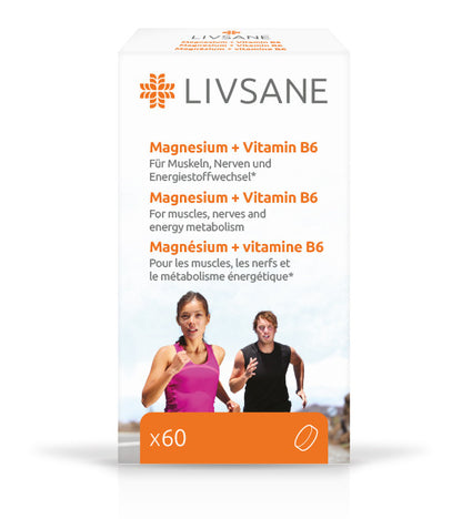 LIVSANE Magnesium + Vitamin B6 - 60 tablets