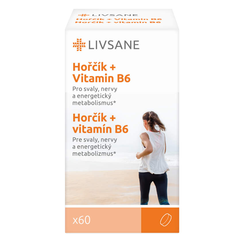 LIVSANE Magnesium + Vitamin B6 - 60 tablets