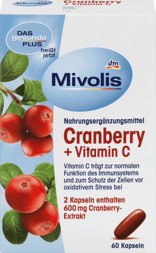 Mivolis cranberry with vitamin C, 60 capsules