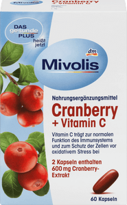 Mivolis cranberry with vitamin C, 60 capsules