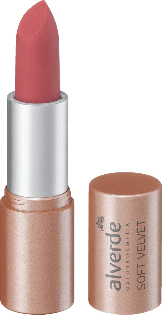 alverde NATURKOSMETIK Soft Velvet Lipstick 30 Soft Fire, 8.5 ml