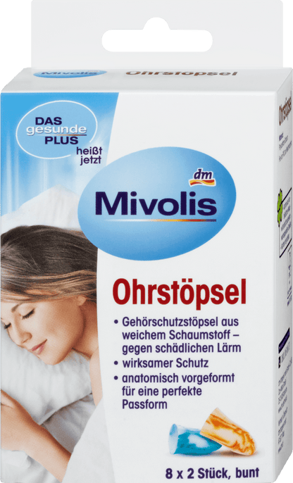 Mivolis earplugs, 16 pcs