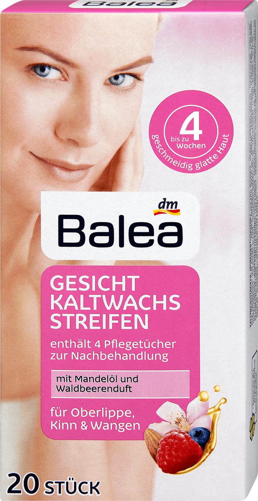 Balea wax strips facial depilators, 20 pcs