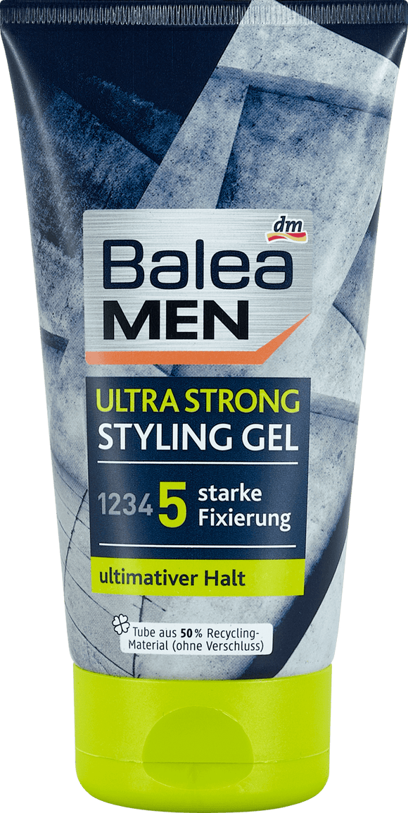 Balea MEN Ultra Strong Styling Hair Gel, 150 ml