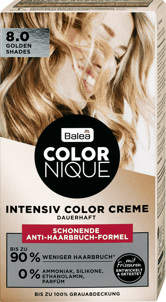 Balea COLORNIQUE Intensive Color Creme Golden Shades 8.0