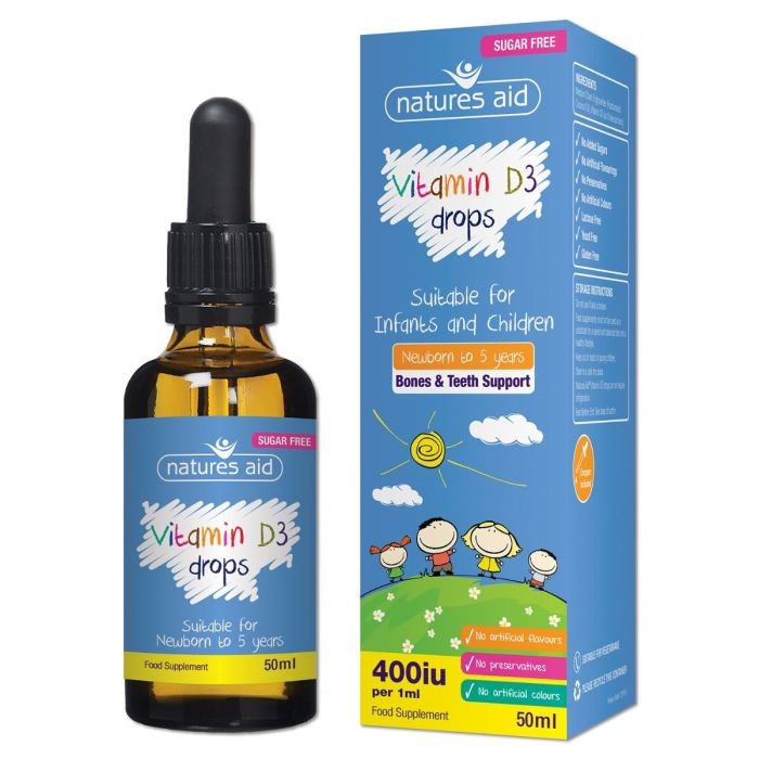 Natures Aid Vitamin D3 drops for children (400 IU) 50 ml