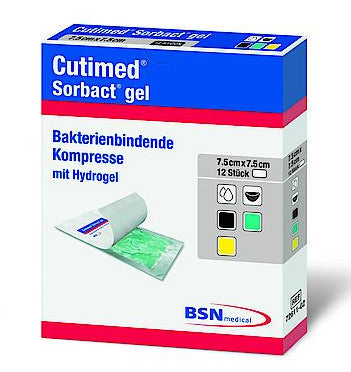 CUTIMED SORBACT GEL 7,5 x 7,5 cm ANTIMICROBIAL Compress