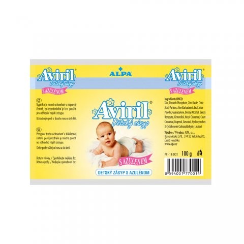 Aviril baby powder with azulene bag 100g