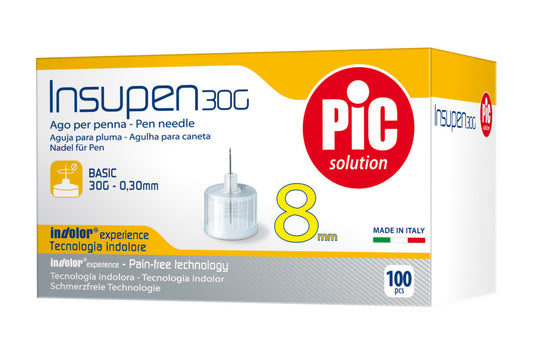 INSUPEN PEN NEEDLE 30G, 8mm 100 pcs