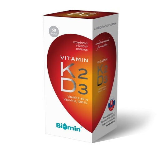 Biomin VITAMIN K2 + D3 1000 IU 60 tablets