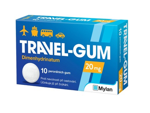 Travel-Gum 20 mg Travel Nausea Relief Chewing Gum 10pcs