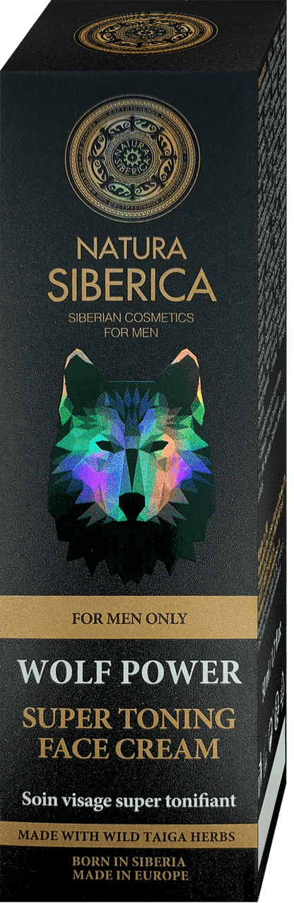 Natura Siberica MEN toning face cream Wolf Power, 50 ml