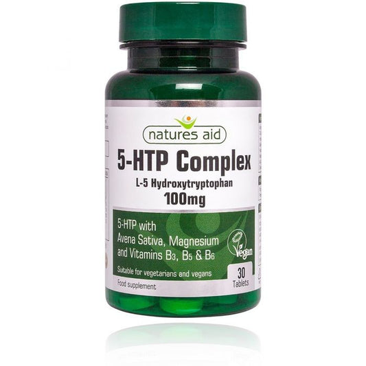 Natures Aid 5-HTP Complex 100 mg (L-5 Hydroxytryptophan), 30 tablets