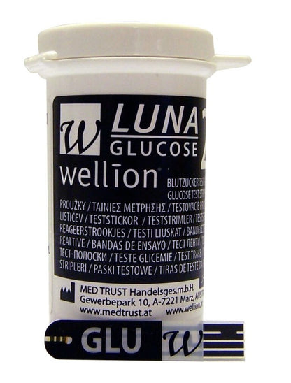 WELLION DIAGNOSTIC STRIPS LUNA DUO BLOOD SUGAR TEST, 50 PCS