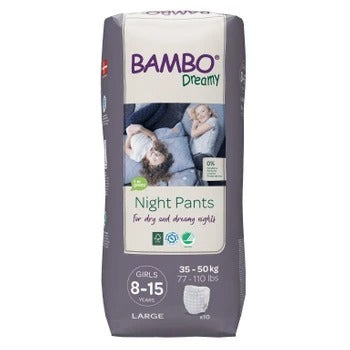 Bambo Dreamy Night Pants Girls 8-15 years 35-50 kg night diaper panties 10 pcs