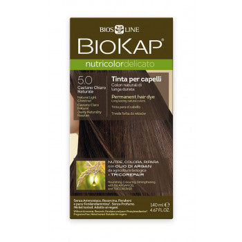 BIOKAP Nutricolor Delicato 5.0 Natural Light Chestnut hair color 140 ml - mydrxm.com