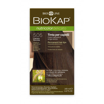 BIOKAP Nutricolor Delicato 5.05 Brown Light Chestnut hair color 140 ml - mydrxm.com