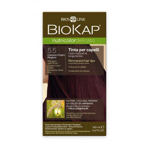 BIOKAP Nutricolor Delicato 5.5 Brown Light Mahogany hair color 140 ml - mydrxm.com